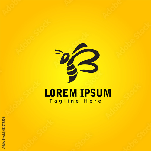B Logo type cartoon Bee art logo
