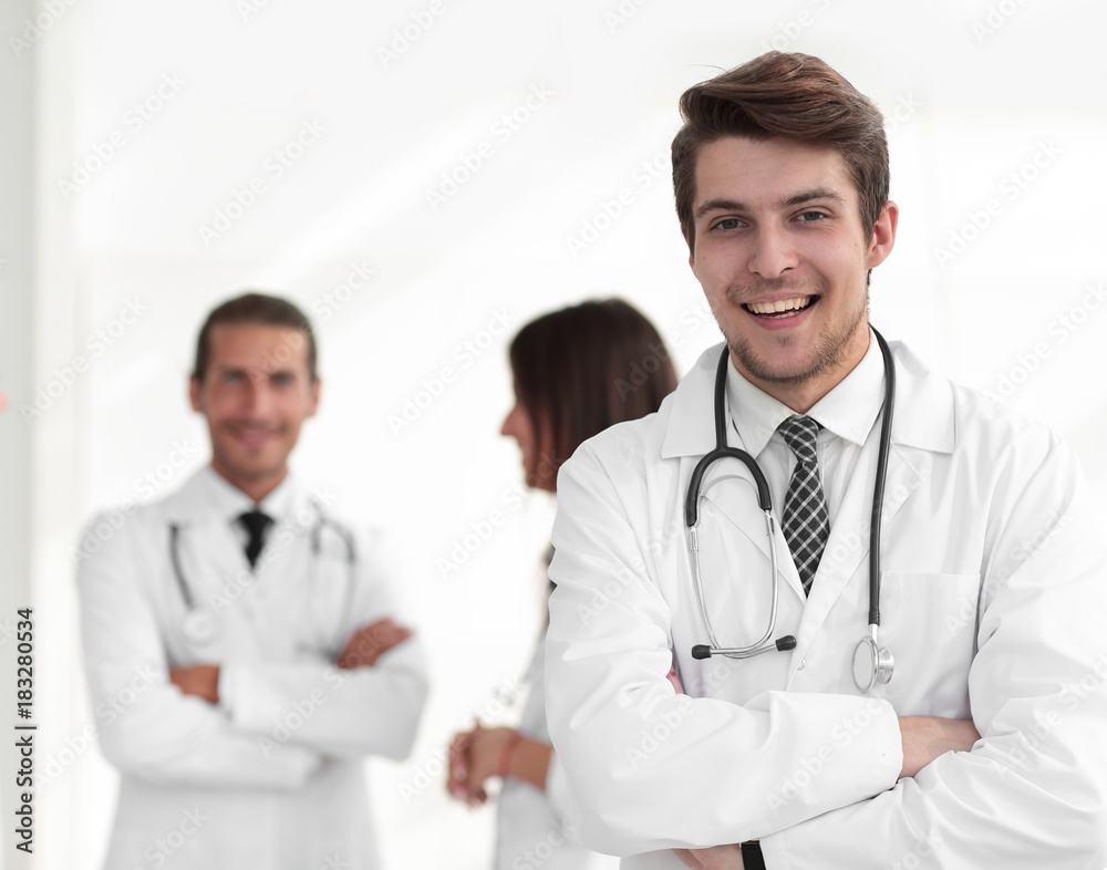 doctor therapist on the background of the office doctor therapist on the background of the office