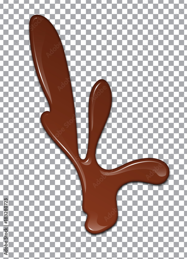 Obraz premium Melted Chocolate Syrup. Sweet Design. Vector illustration