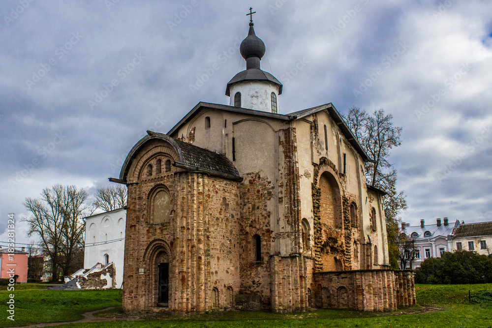 Ancient Russian Church in Veliky Novgorod, Russia