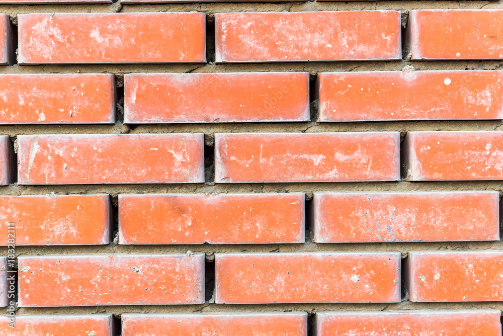 Obraz premium Red Brown Old Rustic Brick Wall Textured Background