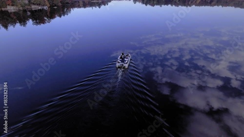 Flying around pontoon boat on lake McKellar
GRADED FOOTAGE photo