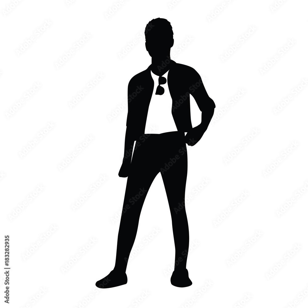 posing man silhouette illustration design posing man silhouette illustration design