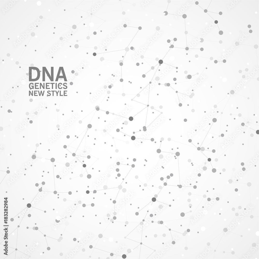 Abstract image of human DNA. Vector illustration