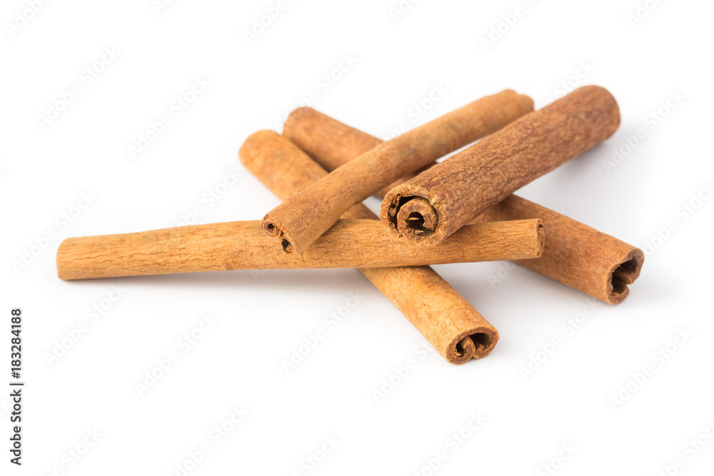 cinnamon sticks on white background cinnamon sticks on white background