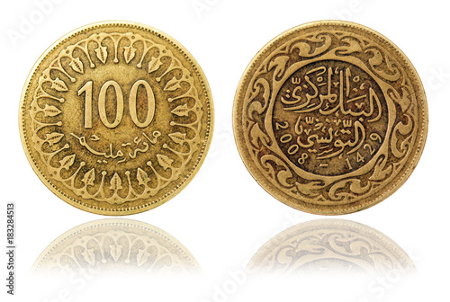 Coin 100 millim. Tunisian Republic