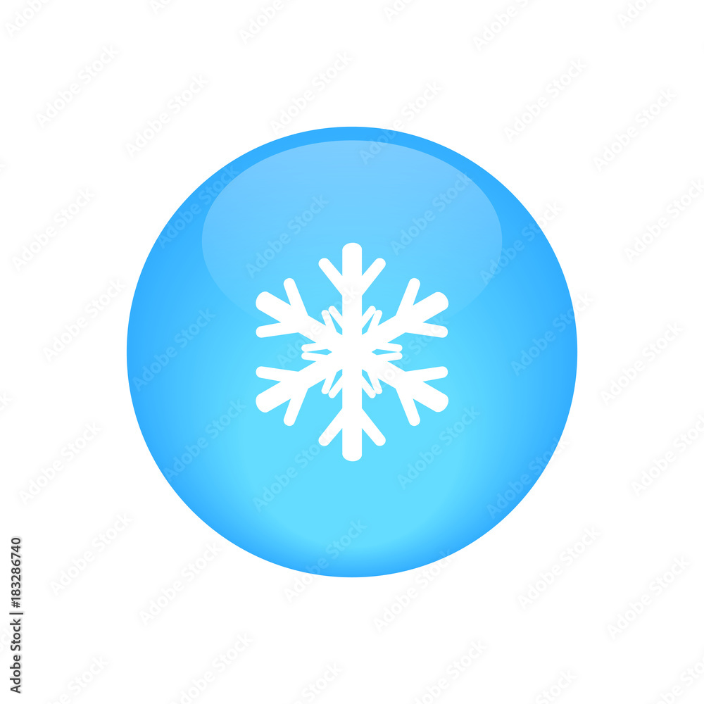 snow icon glossy vector snow icon glossy vector