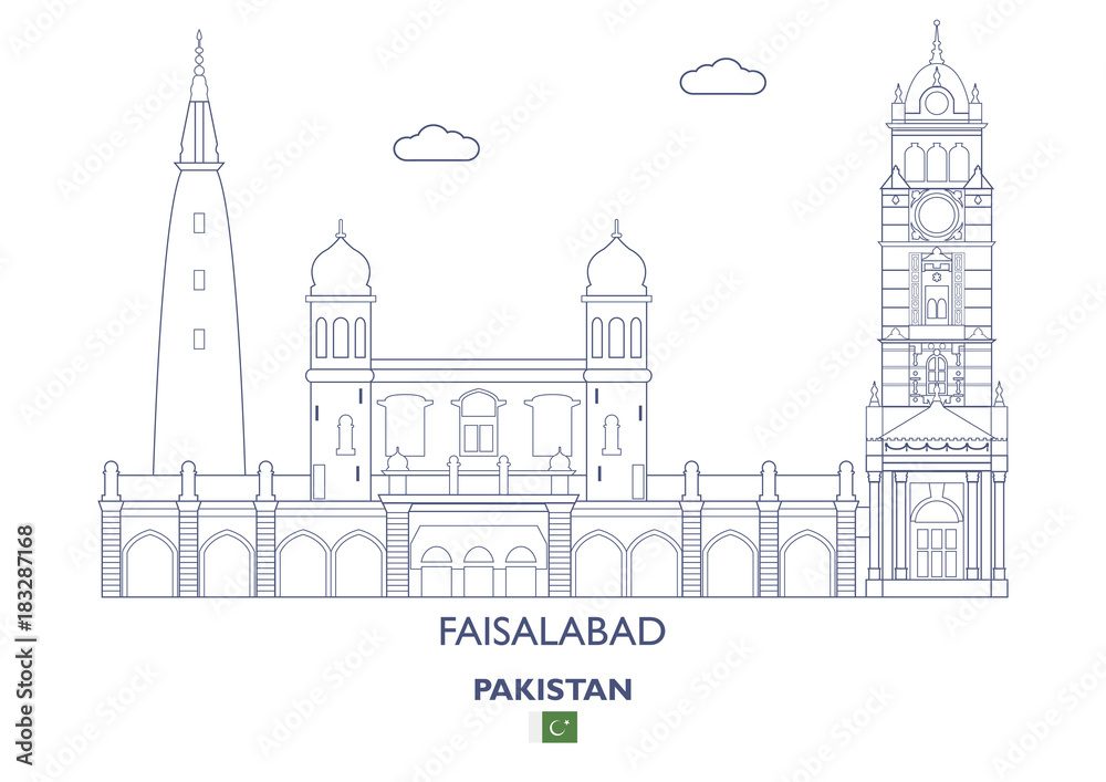 Faisalabad City Skyline, Pakistan