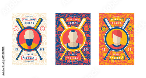 Photography Set of baseball card design