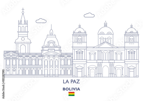 La Paz City Skyline, Bolivia
