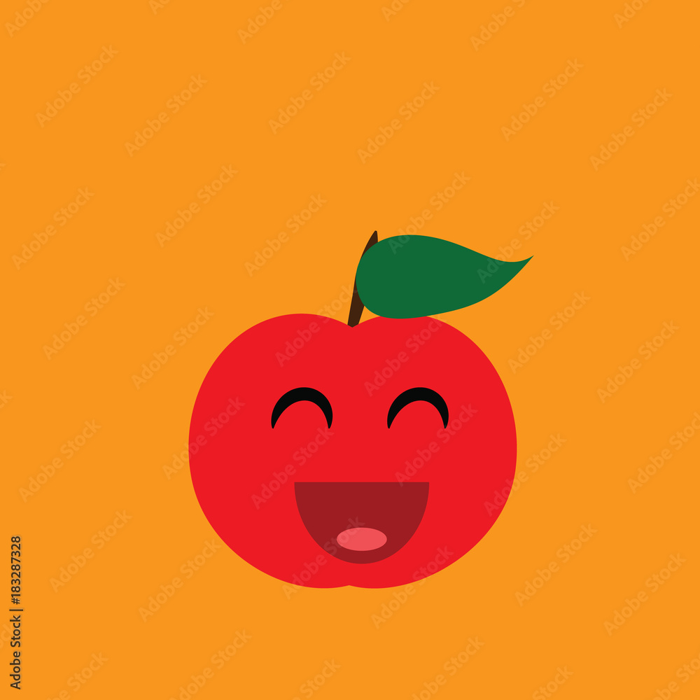 cute and funny vector design of an apple cute and funny vector design of an apple