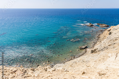 View from the  southern end of Rhodes in Prassonisi  Greece 