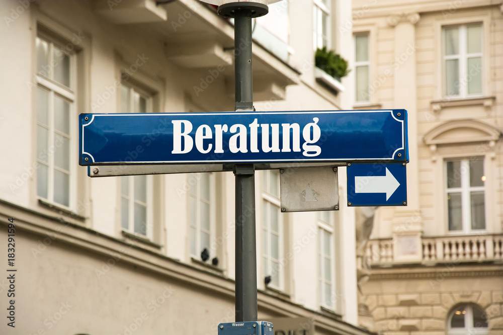 Obraz premium Schild 192 - Beratung