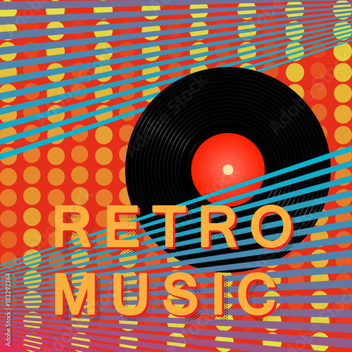 Abstract vintage retro music poster. The vinyl record. Modern poster design. Vector illustration.