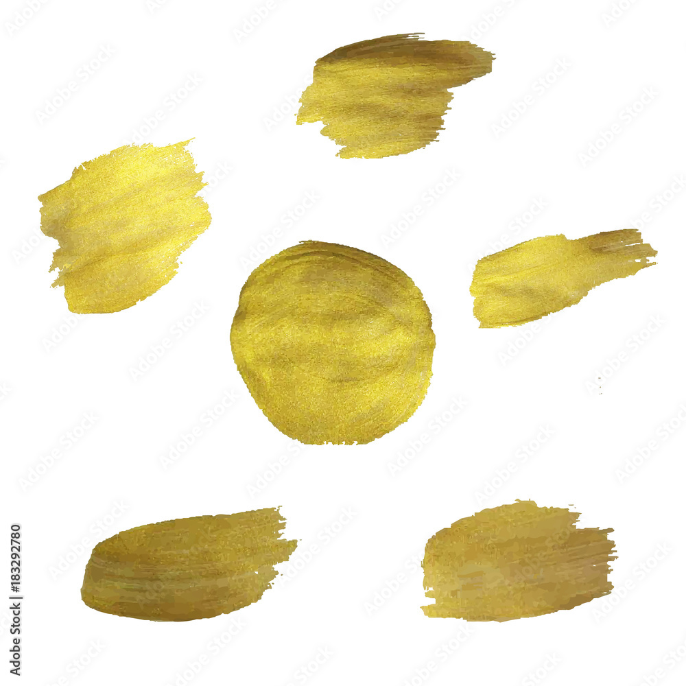 Naklejka premium Golden Blots Set