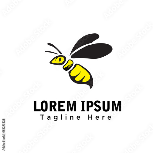 cartoon Bee art logo