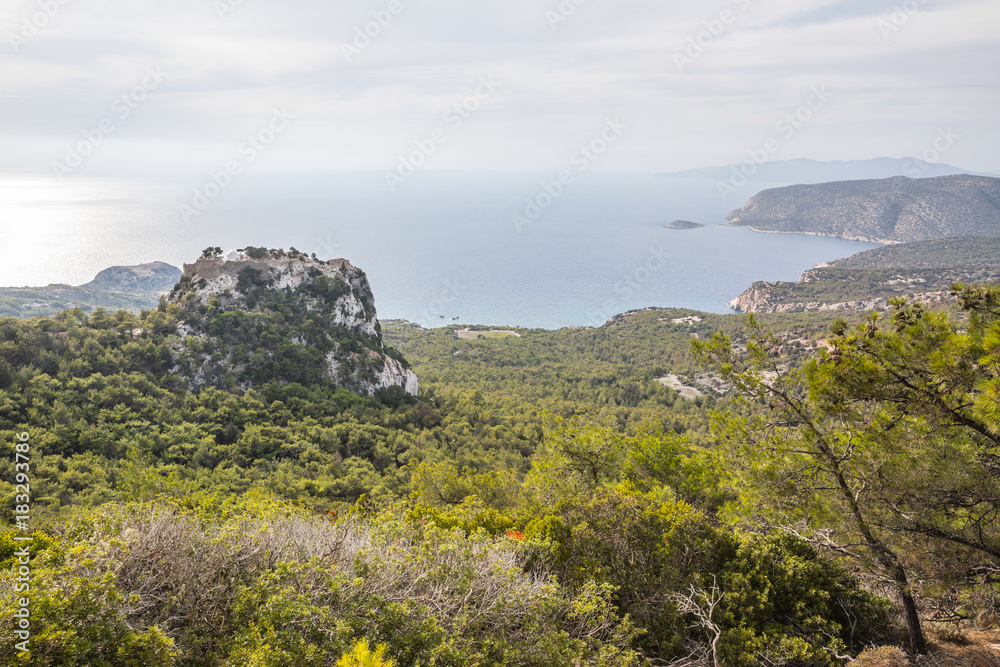 The Castle of Monolithos in Rhodes, Greece, is perhaps the most impressive castle of Rhodes and it is located on a 236 m high rock, overlooking the sea The Castle of Monolithos in Rhodes, Greece, is perhaps the most impressive castle of Rhodes and it is located on a 236 m high rock, overlooking the sea