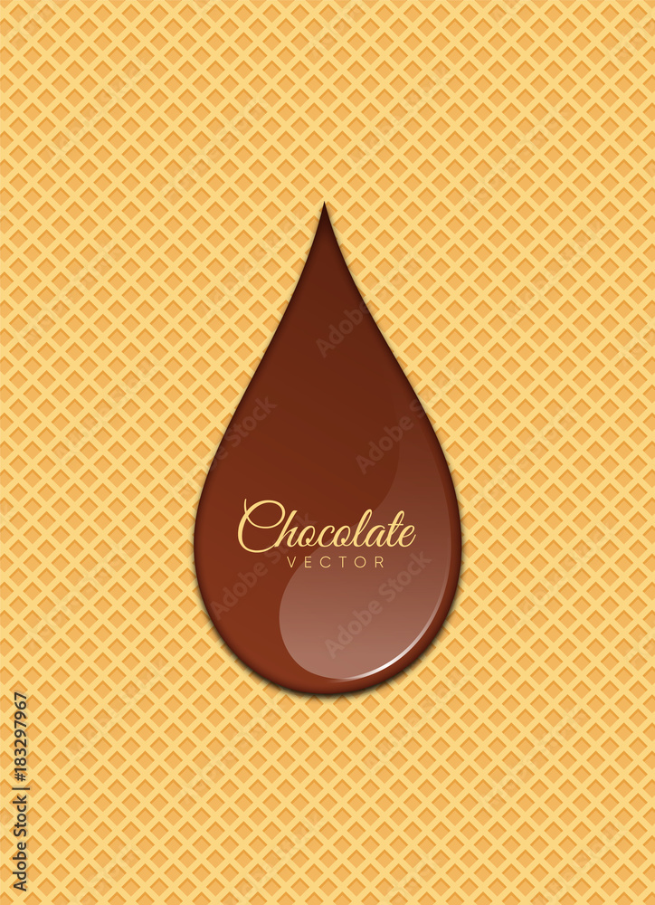 Melted Chocolate Syrup. Sweet Design. Vector illustration. Melted Chocolate Syrup. Sweet Design. Vector illustration.