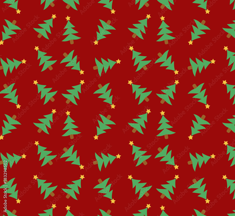 christmas tree repeating background red christmas tree repeating background red