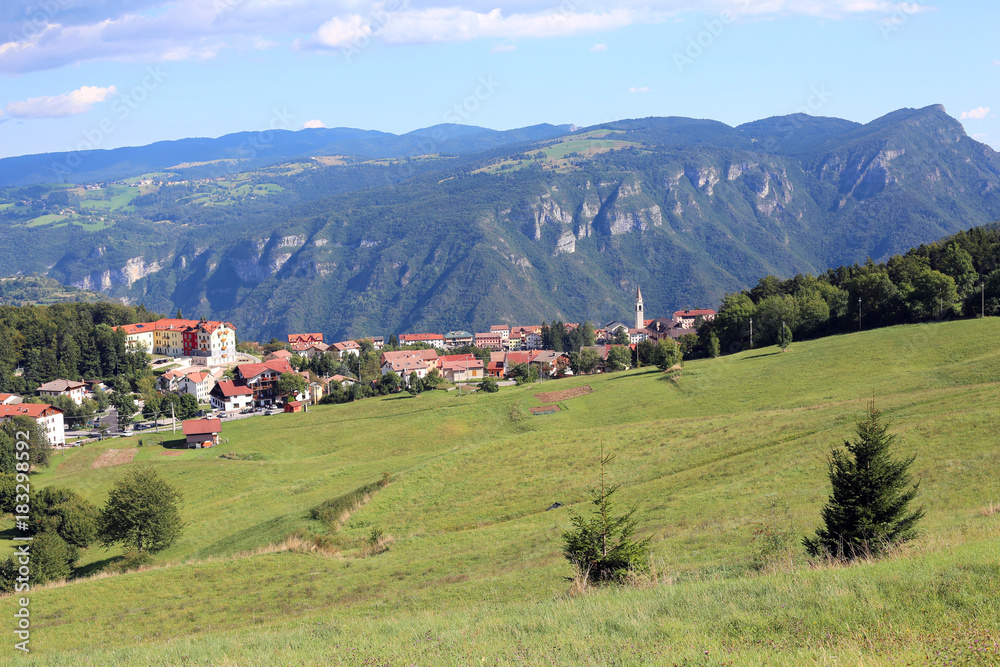 panorama of the village called Tonezza del Cimone in Northern It