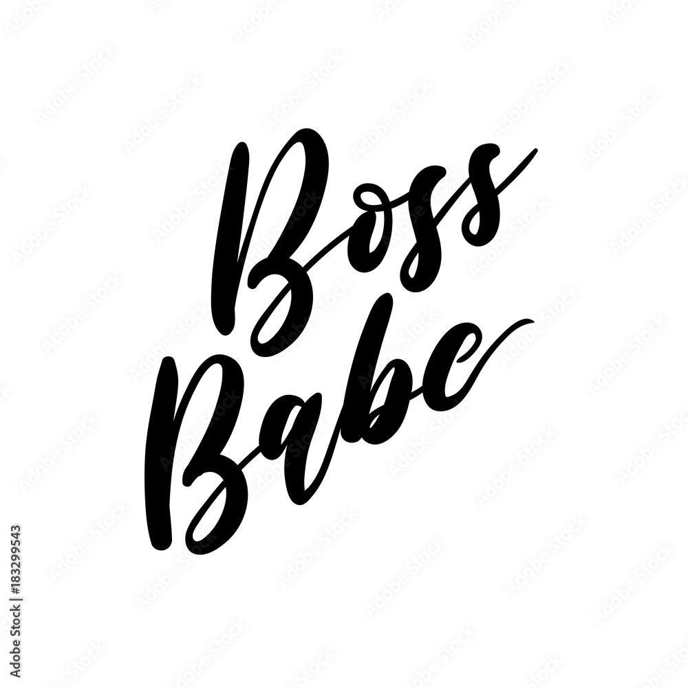Boss babe Vector poster. Ccalligraphy isolated on white background. Feminism slogan with hand drawn lettering. Print for poster, card. Boss babe Vector poster. Ccalligraphy isolated on white background. Feminism slogan with hand drawn lettering. Print for poster, card.