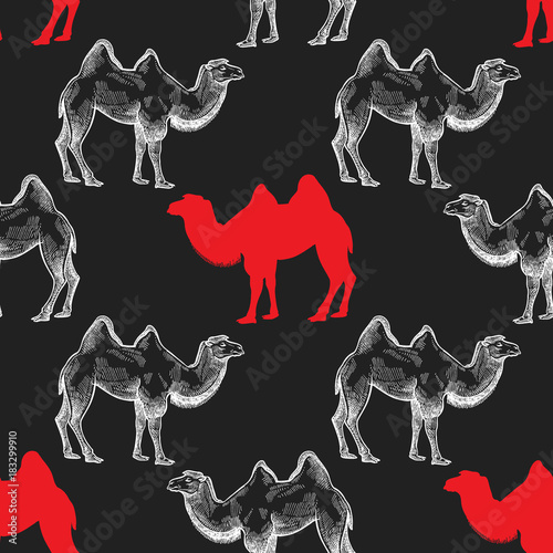 Seamless pattern with camel.