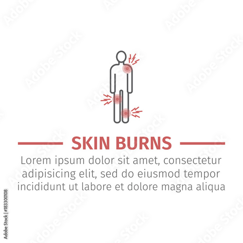 Health problems on body icon