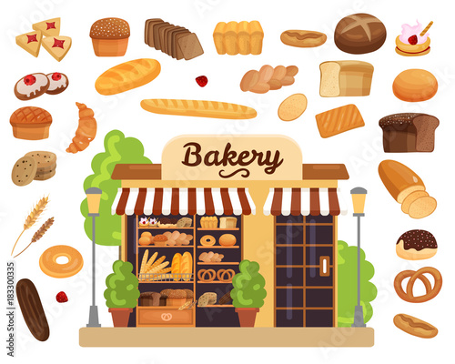 Bakery Products Flat Set