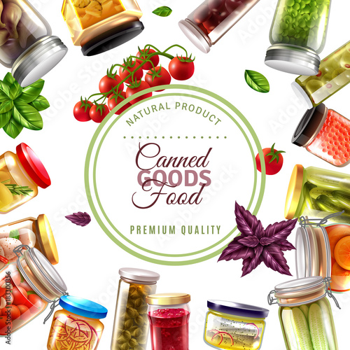 Canned Food Frame Illustration