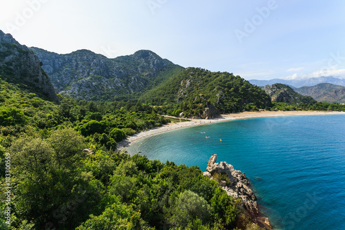 Beautiful Olympos beach in Turkey photo