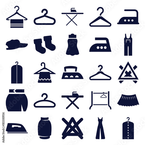 Set of 25 cloth filled icons