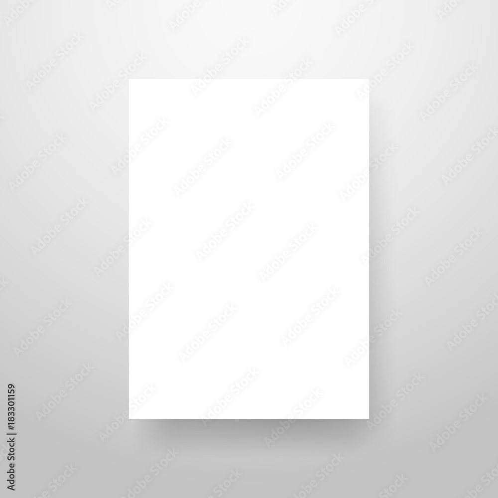 Mock-Up Realistic White Poster Hanging. Empty White Vector Poster Template. Mock-Up Realistic White Poster Hanging. Empty White Vector Poster Template.
