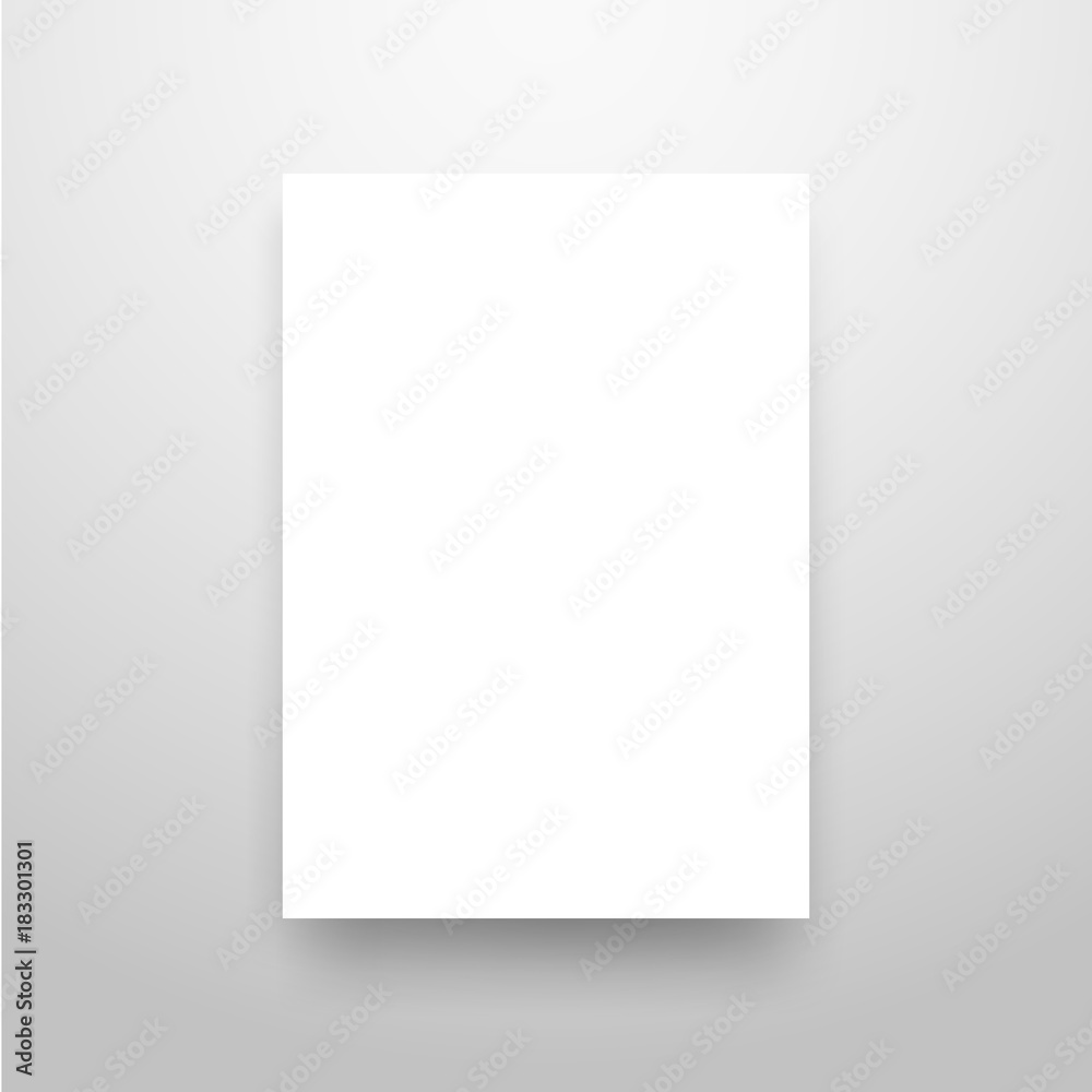 Mock-Up Realistic White Poster Hanging. Empty White Vector Poster Template. Mock-Up Realistic White Poster Hanging. Empty White Vector Poster Template.