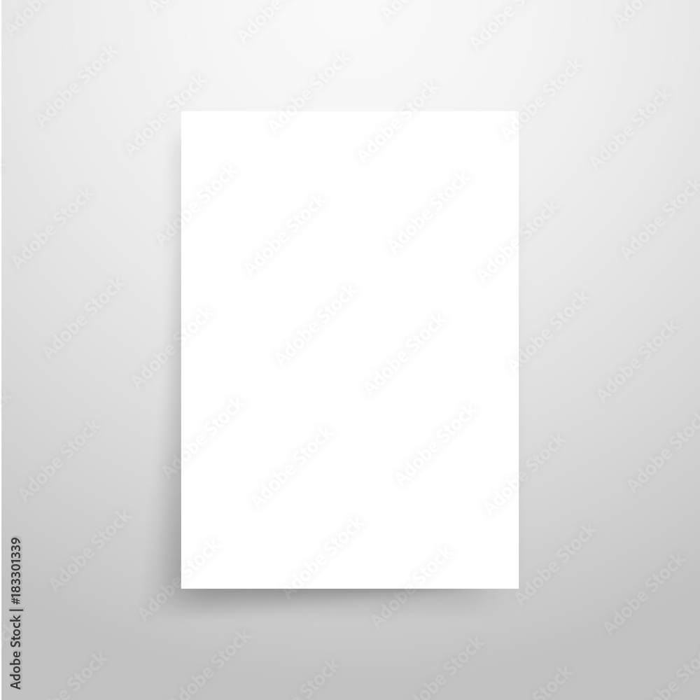Mock-Up Realistic White Poster Hanging. Empty White Vector Poster Template. Mock-Up Realistic White Poster Hanging. Empty White Vector Poster Template.