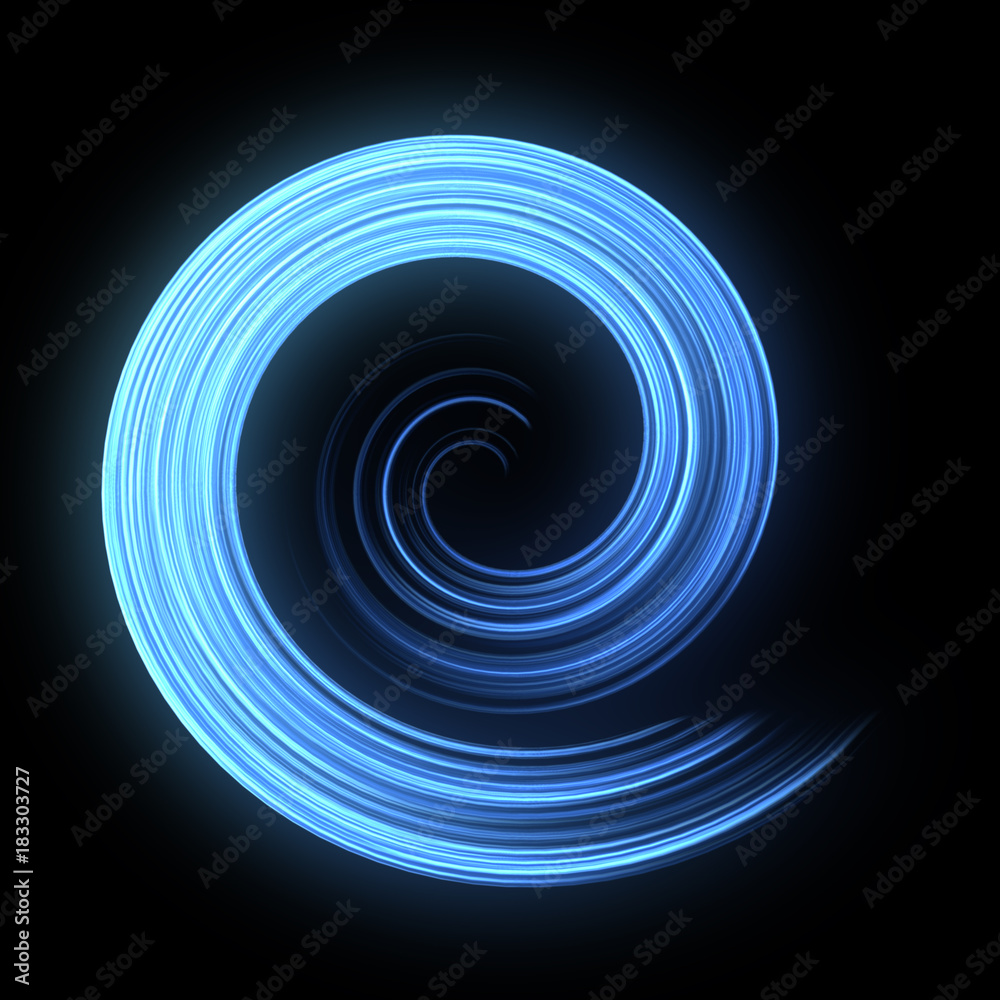 Naklejka premium Abstract blue color swirl