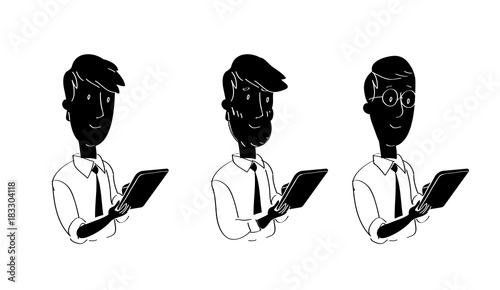 Agenti che usano tablet