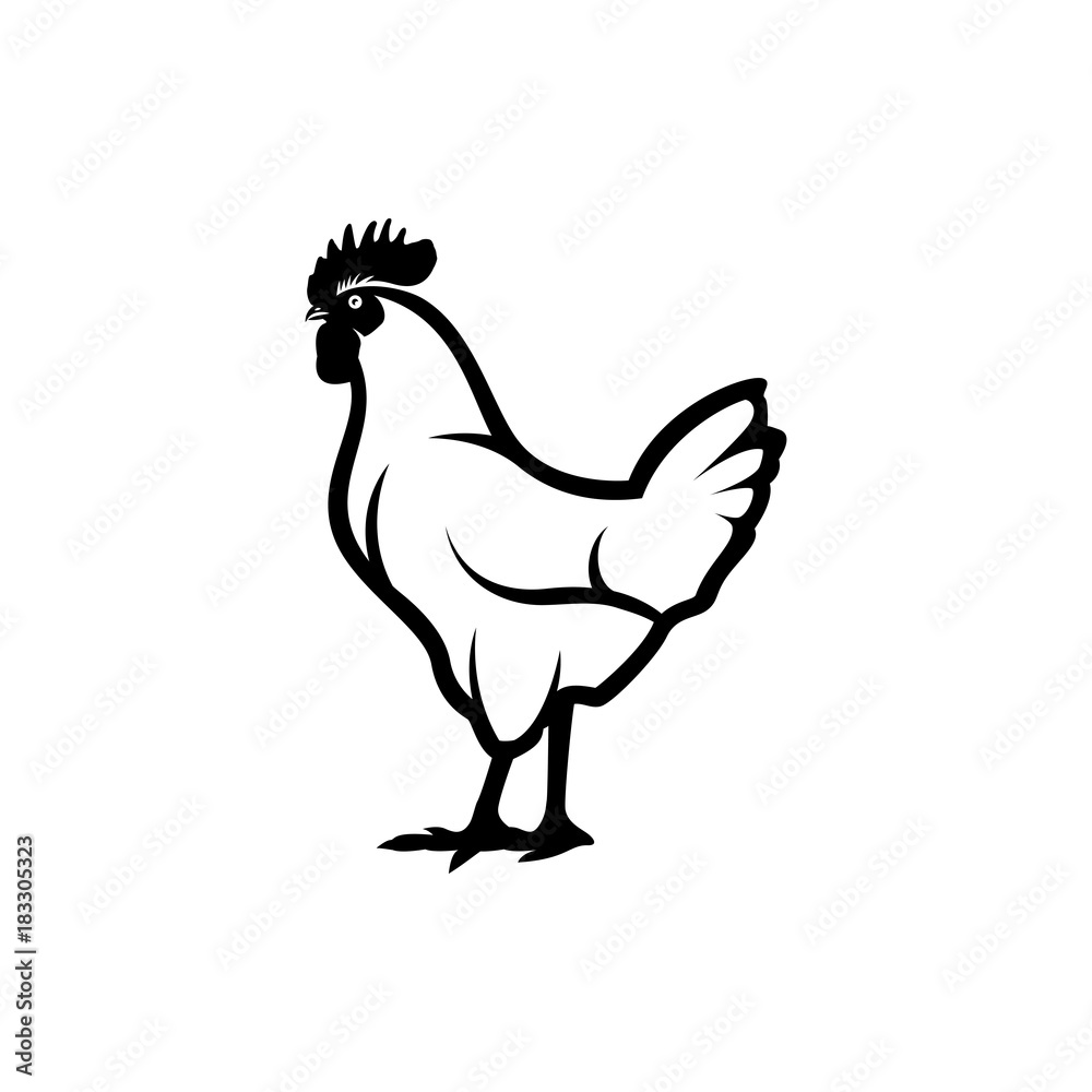 vector rooster silhouette vector rooster silhouette