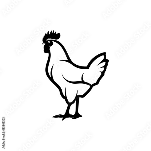 vector rooster silhouette