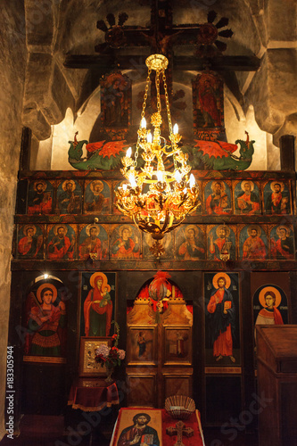 Interior of Borac Fortress and orthodox church St. Archangel Gavrilo, Borac Serbia photo