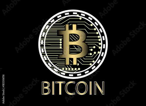 bitcoin and blockchain network connection, virtual currency blockchain technology concept