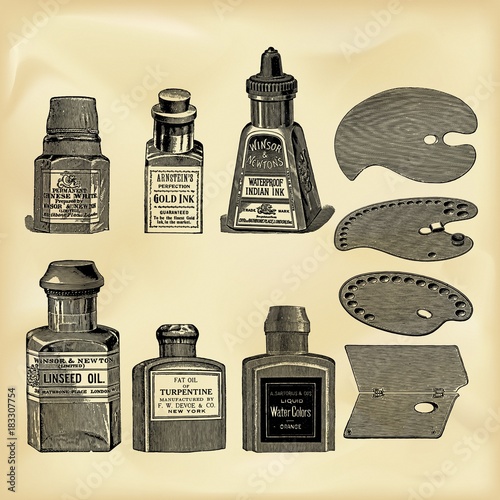 Vintage artist tools
