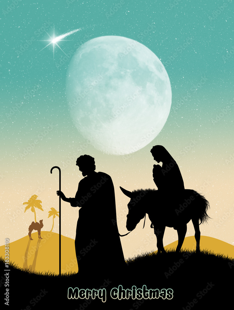 illustration of Nativity scene