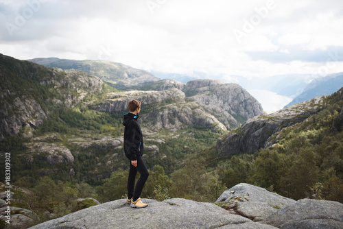 Young Woman Enjoying Landscape