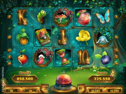 Playing field slots game for game user interface