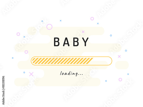 Baby Loading Vector Illustration Light Yellow Background Stock Vector Adobe Stock