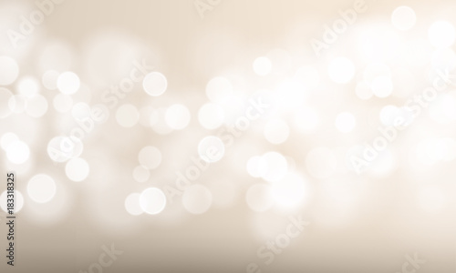 Abstract light blur and bokeh effect background. Vector defocused sun shine or sparkling lights and glittering glow for festival or white celebration background template photo