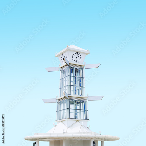 Abstract architecture detail of clock tower