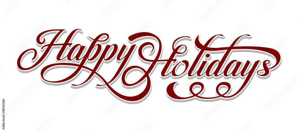 Happy Holidays text