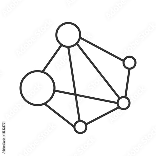 Global network linear icon
