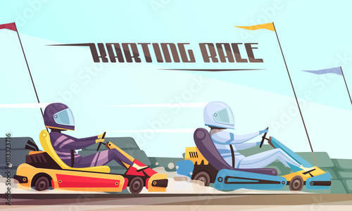 Kart Racing Illustration